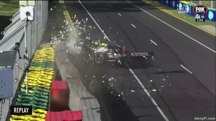 V8 Supercars Albert Park 2022 Q1 JKostecki Hard Crash