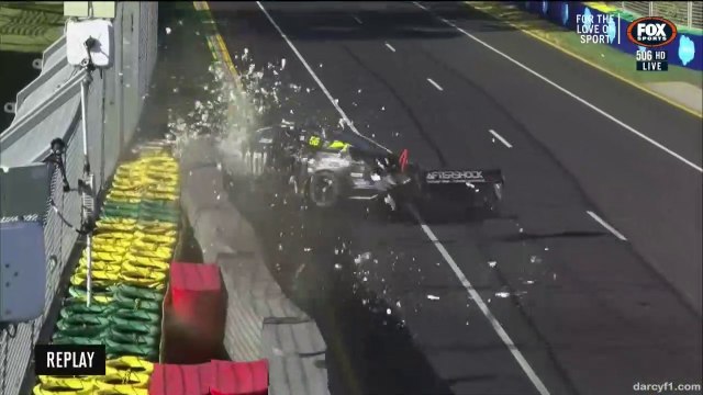 V8 Supercars Albert Park 2022 Q1 JKostecki Hard Crash