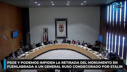 PSOE y Podemos impiden la retirada del monumento en Fuenlabrada a un general ruso condecorado por Stalin