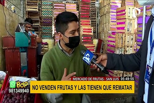 Crisis en Mercado de Frutas de San Luis: Tienen que rematar productos al no poder venderlos