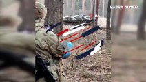 Ukrayna ordusu, teslim olmayan Rus askerlerinin bulunduğu tankı böyle vurdu