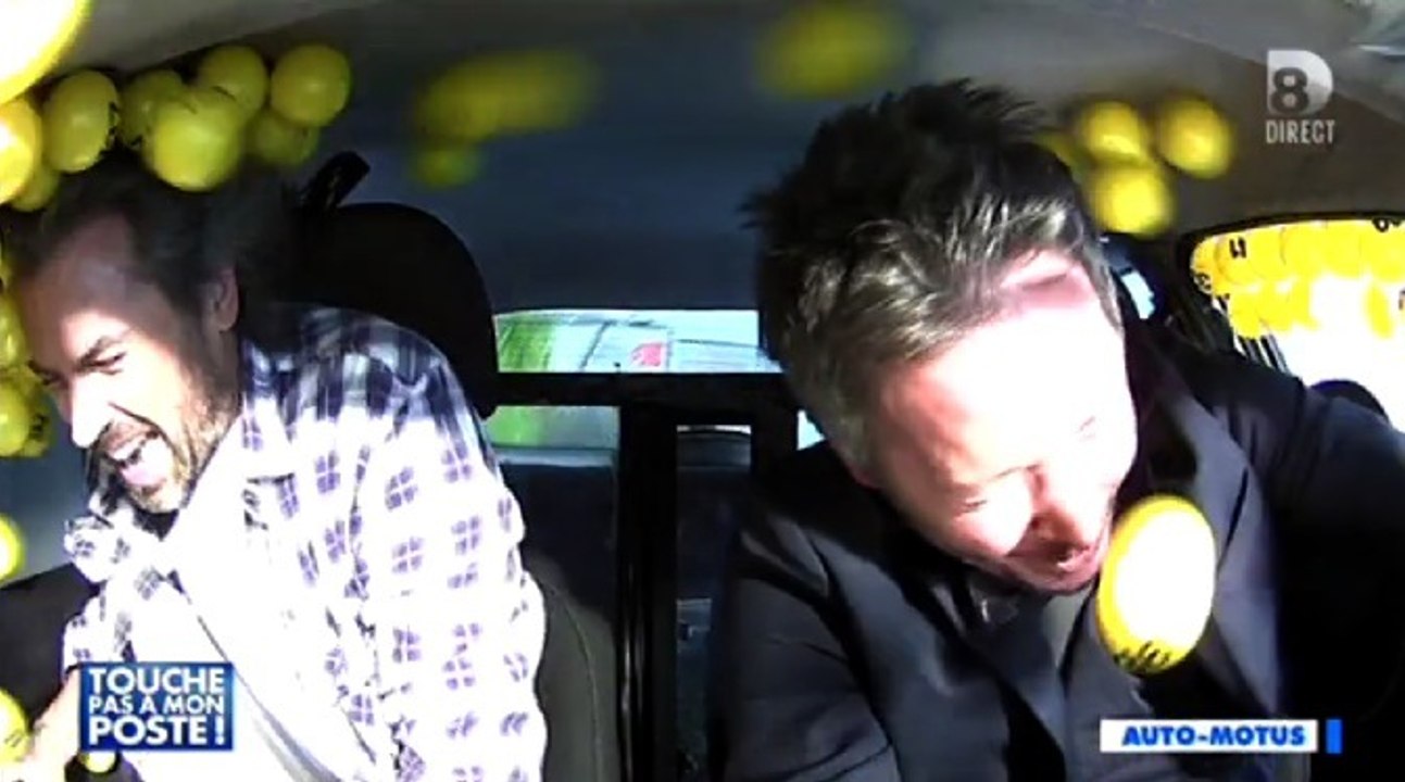 Cyril Hanouna envoie Aymeric Caron et Jean-Luc Lemoine dans une voiture tonneau
