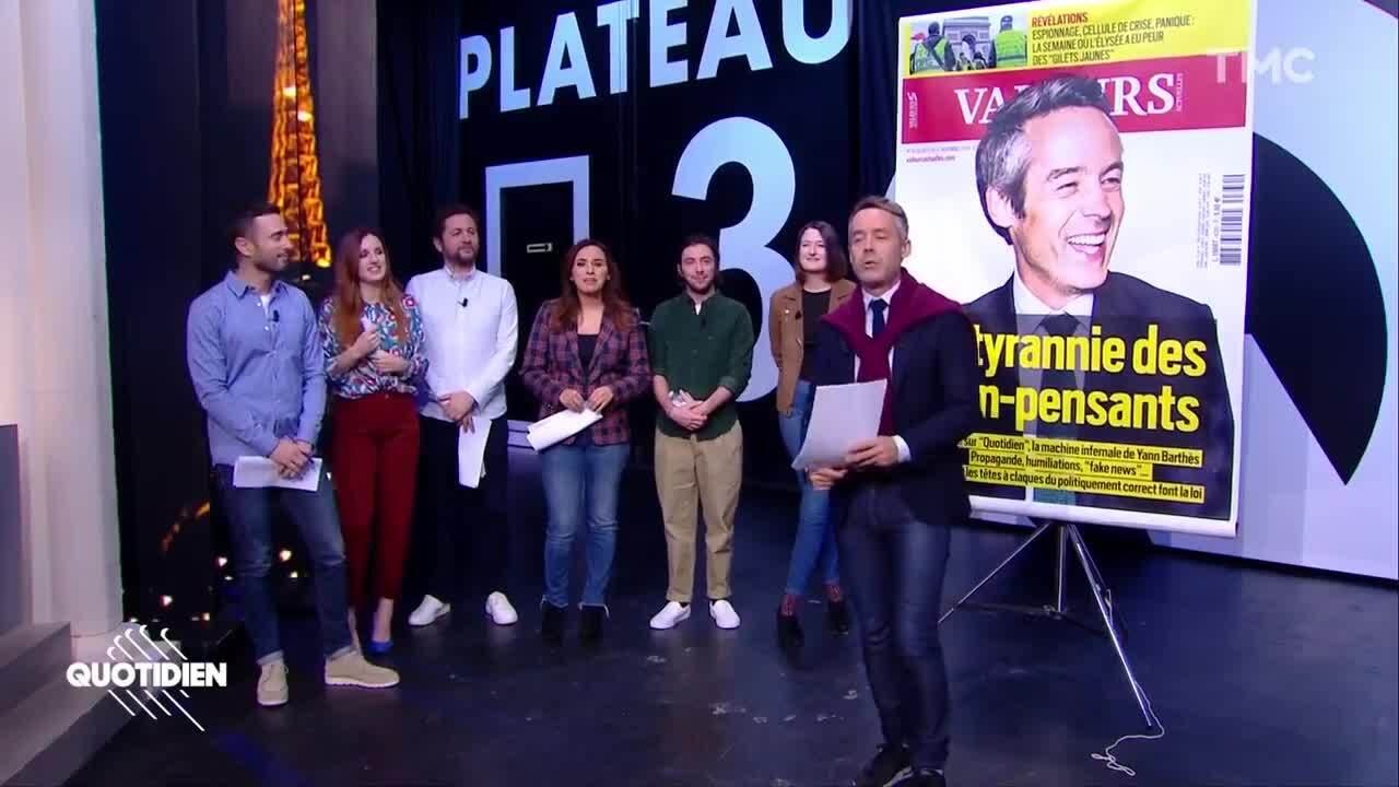 Quotidien   Yann Barthès ironise la couverture à son sujet dans Valeurs actuelles