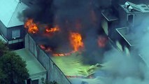 Warehouse engulfed by flames in Melbourne's inner north