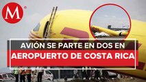 Avión de empresa DHL sufre accidente en aeropuerto de Costa Rica