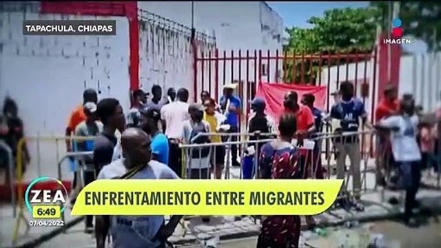 Migrantes haitianos y africanos se enfrentaron en Chiapas
