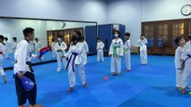 Martial arts teacher and students train while fasting during Ramadan