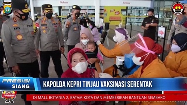 Kapolda Kepri tinjau pelaksanaan akselerasi vaksinasi serentak