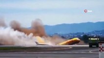 Son dakika: Kosta Rika'da acil iniş yapan kargo uçağı ikiye bölündü