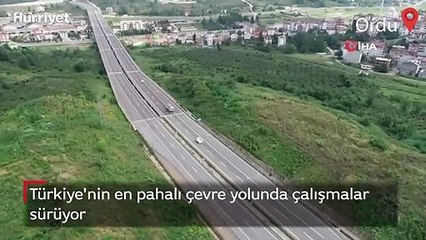 Türkiye'nin en pahalı çevre yolunda çalışmalar sürüyor