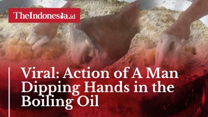 Viral: Action of A Man Dipping Hands in the Boiling Oil