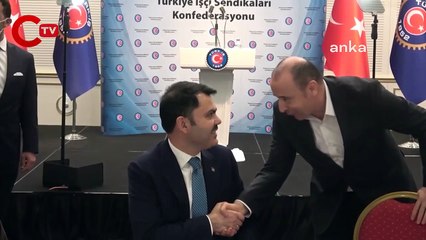 TÜRK-İŞ Başkanı Ergün Atalay'dan, Bakan Kurum'un da bulunduğu salonda flaş zam çıkışı: "Enflasyonun..."