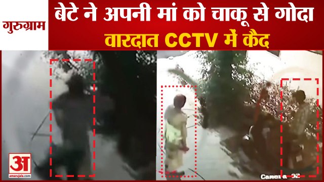 Son Attacked His Own Mother With Knives In Gurugram|बेटे ने अपनी मां को चाकू से गोदा