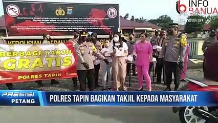 Bagi-Bagi Takjil Gratis Polres Tapin