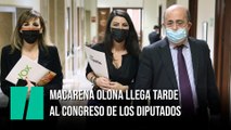 Macarena Olona llega tarde al Congreso de los Diputados