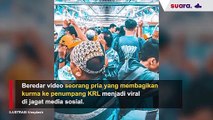 Banjir Pujian! Pria Bagikan Kurma ke Penumpang KRL saat Buka Puasa