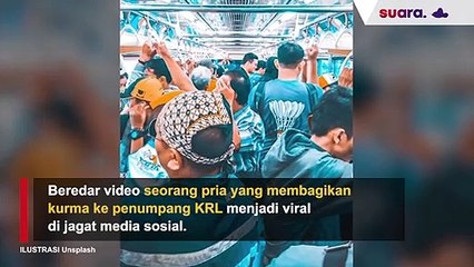 Banjir Pujian! Pria Bagikan Kurma ke Penumpang KRL saat Buka Puasa