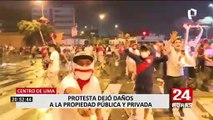 ¿Protestas o vandalismo?: Esto pasó en el parque Universitario, plaza San Martín y Metropolitano