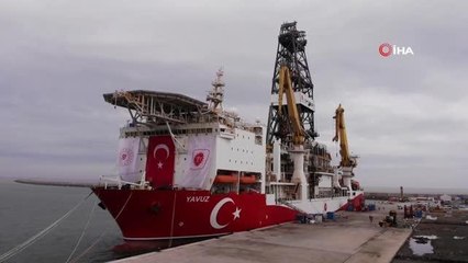 Yavuz Sondaj Gemisi, yeni görevi için uğurlanacağı saati bekliyor