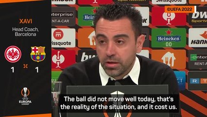 Xavi blames Frankfurt pitch for Barca draw
