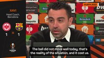 Xavi blames Frankfurt pitch for Barca draw