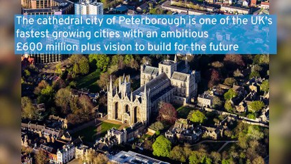 Скачать видео: The cathedral city of Peterborough is one of the UK’s fastest growing cities with an ambitious £600 million plus vision to build for the future