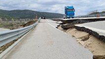 Karabük-Kastamonu karayolu heyelan nedeniyle çöktü