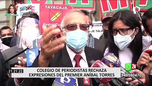 Aníbal Torres: “Hay golpistas que no reconocen el triunfo de Pedro Castillo y quieren vacarlo”