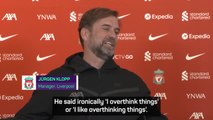 Guardiola's overthinking comments 'ironic' - Klopp