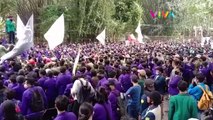 Aksi Demo Ratusan Mahasiswa di Sekitar Istana Bogor