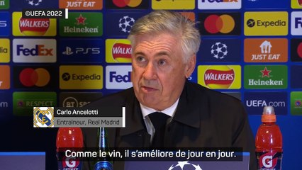 Carlo Ancelotti : "Comme le vin, Benzema s'améliore de jour en jour"