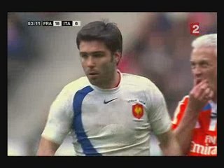 Tournoi des VI Nations - France Italie Essai Jauzion