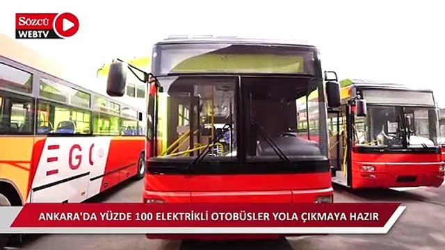 Ankara'da, seri üretime geçilen dizelden dönüştürülmüş yüzde 100 elektrikli otobüsler yola çıkmaya hazır
