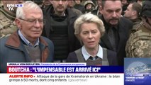 À Boutcha, Ursula von der Leyen dénonce les actions des forces russes: 