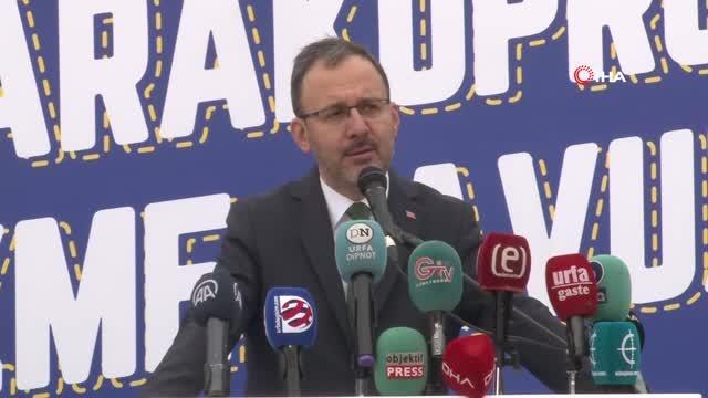 Gençlik ve Spor BakanıKasapoğlu, Şanlıurfa'da yüzme havuzu açılışında konuştu