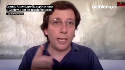 Cuando Almeida pedía explicaciones al Gobierno por los test defectuosos: "Lo peor es que no tienen el coraje de decir lo siento"