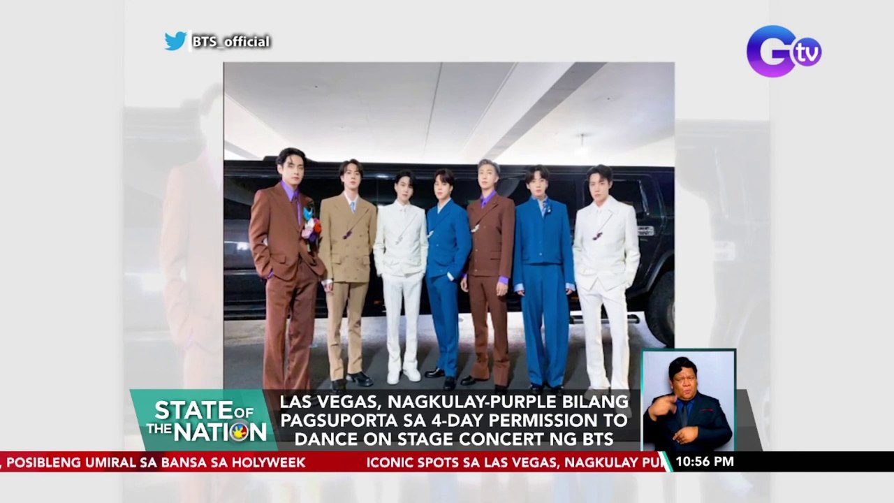 Las Vegas, nagkulay-purple bilang pagsuporta sa 4-day Permission to Dance on Stage concert ng BTS | SONA
