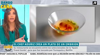 El chef Aduriz crea un plato de un embrión