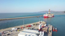 ZONGULDAK - (DRONE) Yavuz Sondaj Gemisi Filyos Limanı'ndan ayrıldı