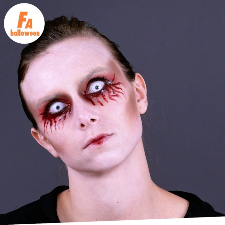 Tuto vidéo : réalisez ce maquillage facile et ultra flippant pour Halloween  : Femme Actuelle Le MAG
