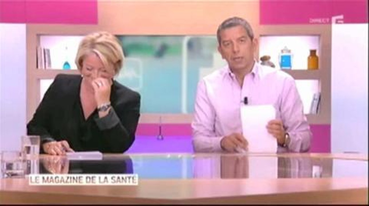 Fou rire sur le plateau du Magazine de la santé après une blague de Michel Cymès