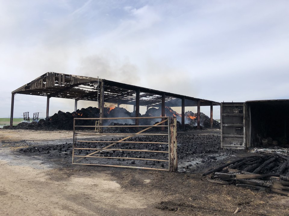 Blaze destroys almost 900 hay bales