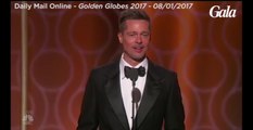 Golden Globes 2017 surprise appearance by Brad Pitt receives huge cheer of support  Daily Mail Online_1
