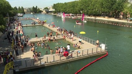 Paris: lancement officiel des baignades dans le canal