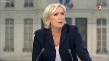 GALA VIDEO - Face à David Pujadas, Marine Le Pen s'en prend à 