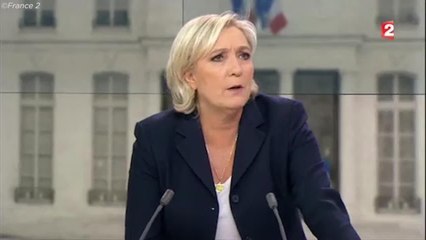 GALA VIDEO - Face à David Pujadas, Marine Le Pen s'en prend à "la propagande" du service public