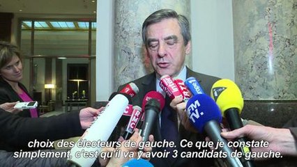 Fillon: il y aura "3 candidats de gauche" à la présidentielle