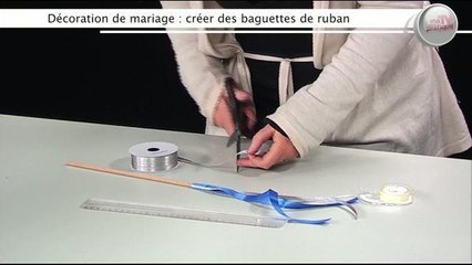Décoration de mariage : créer des baguettes à rubans