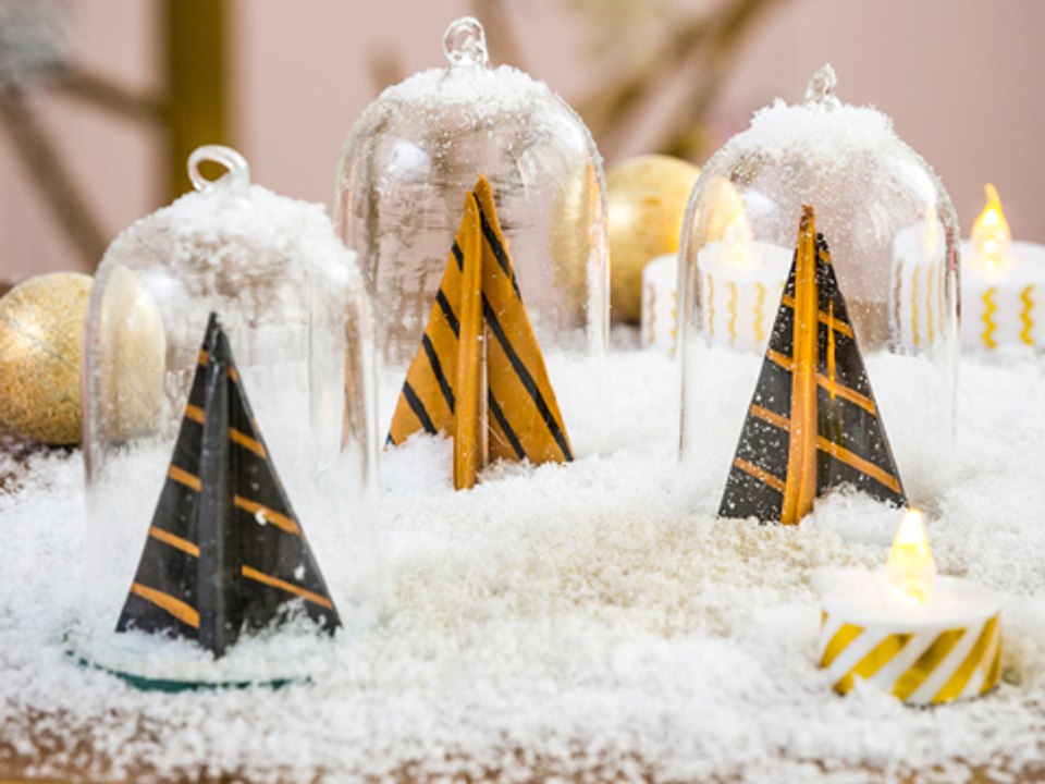 Comment réaliser des sapins sous cloches en pâte Fimo