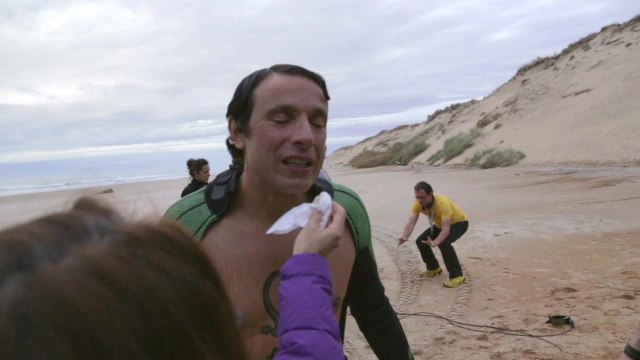 Jean Dujardin et Bruno Salomone très complices sur le tournage de Brice 3